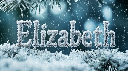 Winter personalized name postcard perfect for decor.