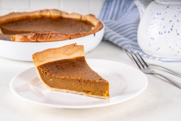 Sweet homemade pumpkin pie