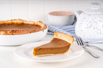 Sweet homemade pumpkin pie