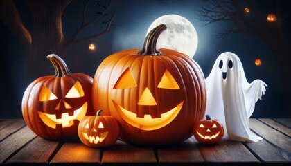 Jack-o-Lanterns and Ghosts - Halloween Delight