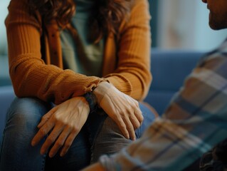 Obraz premium Couple in Deep Conversation