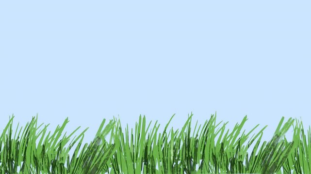 Scrolling background of green grass
