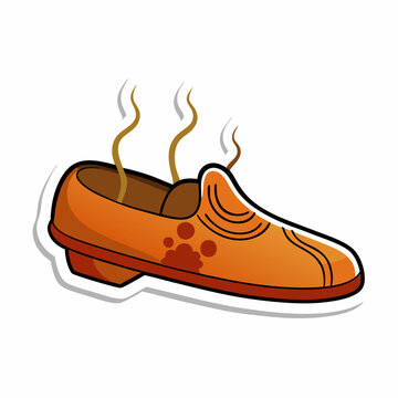 recommend clip art: Sticker design with dirty smell shoes illustration (20)