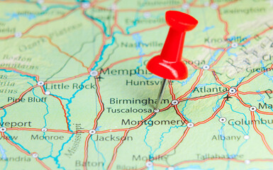 Tuscaloosa, Alabama pin on map
