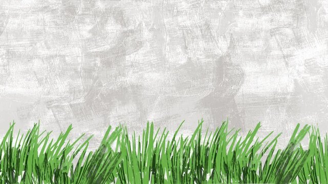 Scrolling grass on White texture background 