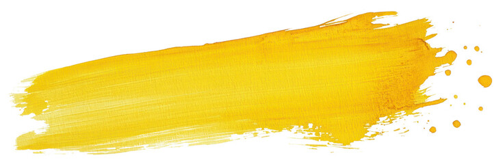 PNG  PNG  Vibrant yellow paint brushstroke