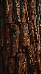 Close-up of Cracked and Weathered Tree Bark