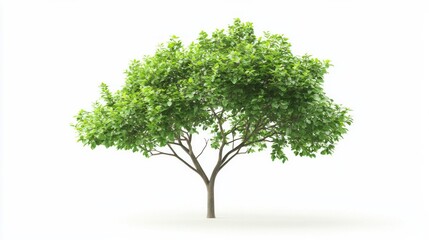 Trees isolated on white background, tropical trees isolated used for design, advertising and architecture