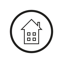 Line Out Flat Icon With Circle and Without Circle.