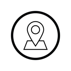 Line Out Flat Icon With Circle and Without Circle.