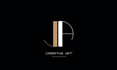 JA, AJ, J, A abstract letters logo monogram