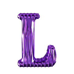 Fluted purple letter l