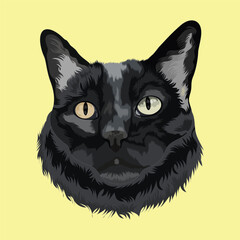 Adobe Illustrator cat head Artwork