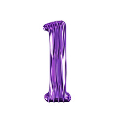 Fluted purple letter l