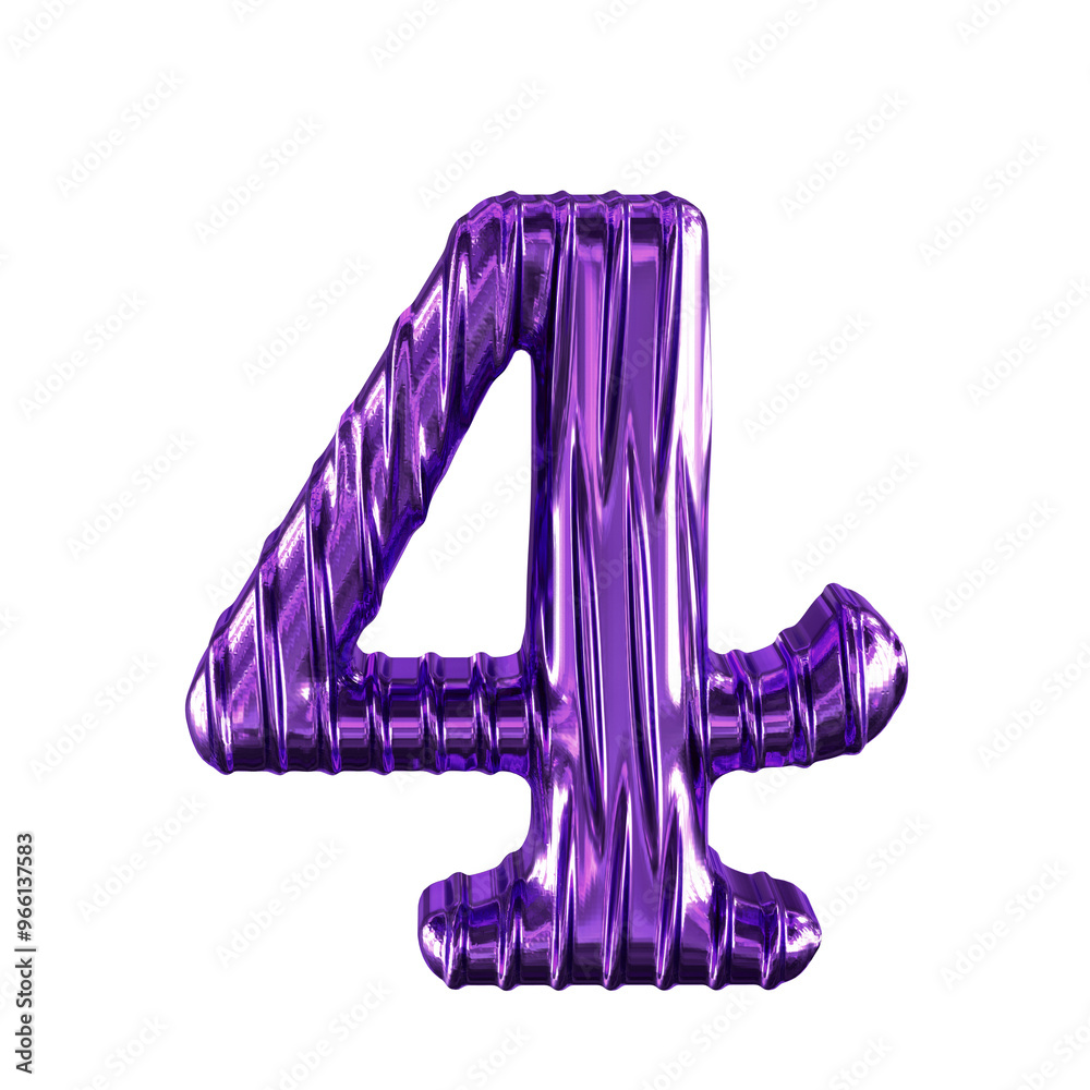 Canvas Prints Fluted purple number 4