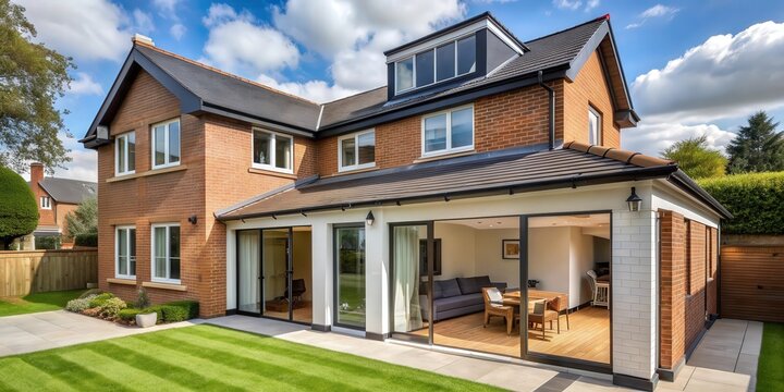 Annexe house extension showcasing modern UK home improvement design, annexe, house extension, UK