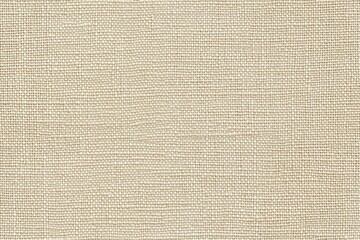 Textured beige cotton canvas fabric, showcasing its woven pattern and natural fibers. The fabric appears soft and neutral, suitable for various design applications.