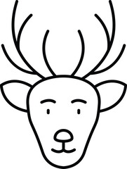 Charming Reindeer Icon Illustration Representing Christmas Traditions, Holiday Spirit, and Festive Cheer