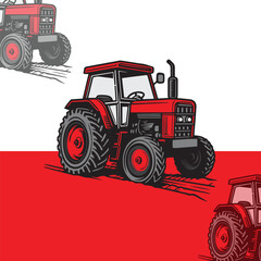 Modern Agricultural Tractor Logo Design for Farming and Agriculture Business