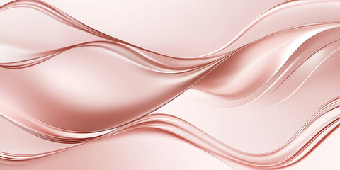 Obraz premium Background filled with graceful swirls of rose gold and blush, styled with a touch of luxury, pink and metallic rose, minimalist elegance, flowing curves