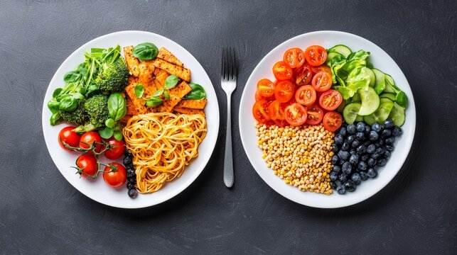 Design a meal plan that shows symmetry between comfort foods and nutrient-dense alternatives for a balanced approach to eating