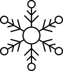 Delicate Snowflake Icon Illustration Representing Winter Beauty, Holiday Decorations, and Festive Celebrations