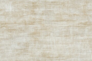Texture of beige linen cotton cheesecloth fabric, showcasing its natural fibers and weave pattern. The fabric has a soft, rustic appearance, ideal for backgrounds or textile design.