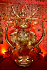 Fototapeta premium Goddess Durga images. Durga puja is the greatest festivals of Bengali. It is also celebrated as Navratri all over india . 