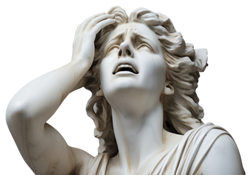 PNG Greek sculpture female crying person statue human.