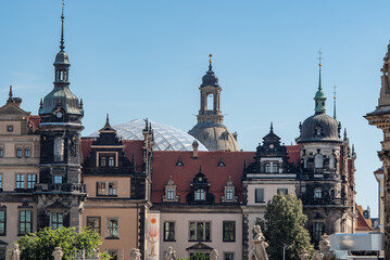 Fototapeta premium Dresden Castle or Royal Palace, former residence of the electors and kings of Saxony in old town of Dresden, Germany