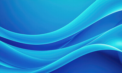 Obraz premium Abstract blue waves flow across a digital background