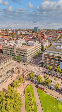 mannheim germany city airturn 360&deg; vertical 4k 60fps