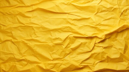 Yellow Crumpled Paper Texture Background Wallpaper. Neural network ai generated art