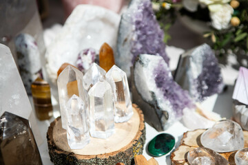 crystal clear crystals, diamond background
