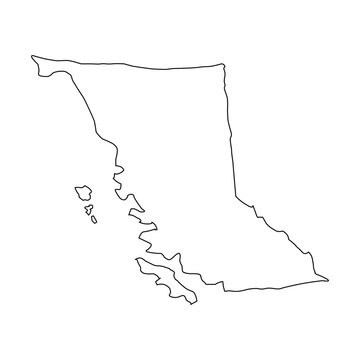 British Columbia outline map