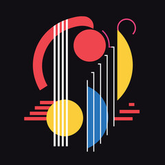 Modern poster bauhaus style. Trendy design.