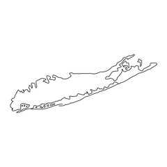 Long Island Outline Map © mark1987