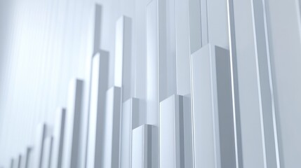 A close-up of a vertical bar chart with varying heights of bars, highlighting trends and comparisons between different data sets with a clean, white background