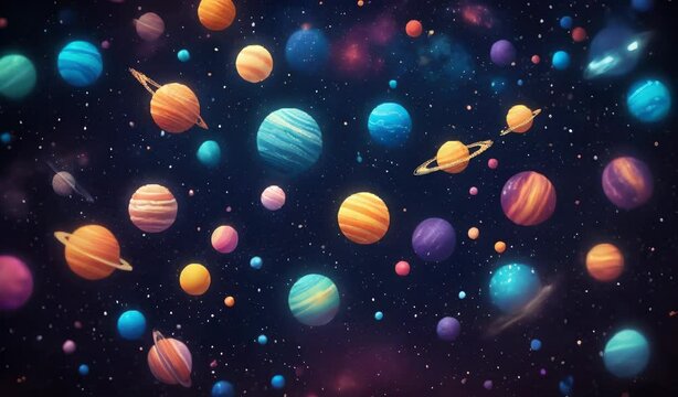 Planets in Space: A Colorful Journey Through the Cosmos