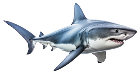 Obraz premium PNG Shark animal fish white background.