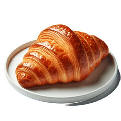 croissant isolated on white background