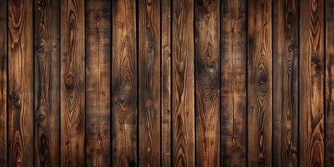 Naklejka premium Dark, rustic wood paneling seamless texture background for design projects