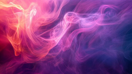 Fototapeta premium The picture shows a hazy mix of purple, pink, and red lines moving around. The background is a blurry mix of colors.