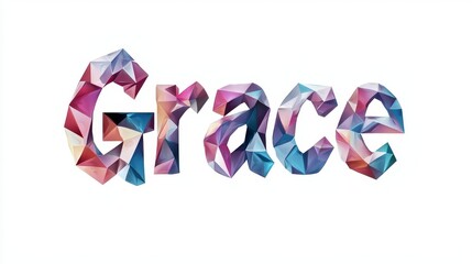 Fototapeta premium Personalized postcard perfect for decor created in Low-Poly Art.