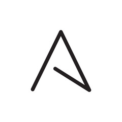 alphabet a logo vector eps