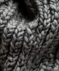 thick garter stitch sweater, knitted in chunky grey yarn