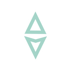 alphabet m letter a compass logo vector eps © Pankaj