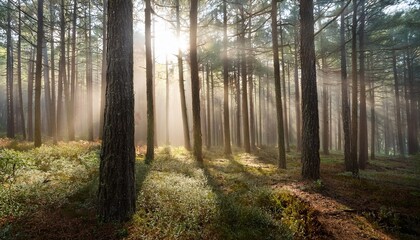 Obraz premium morning in the forest