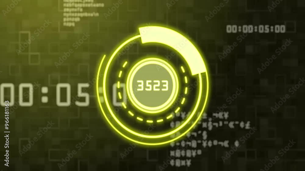 Poster animation of scope scanning over data processing