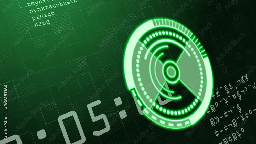 Poster animation of scope scanning over data processing